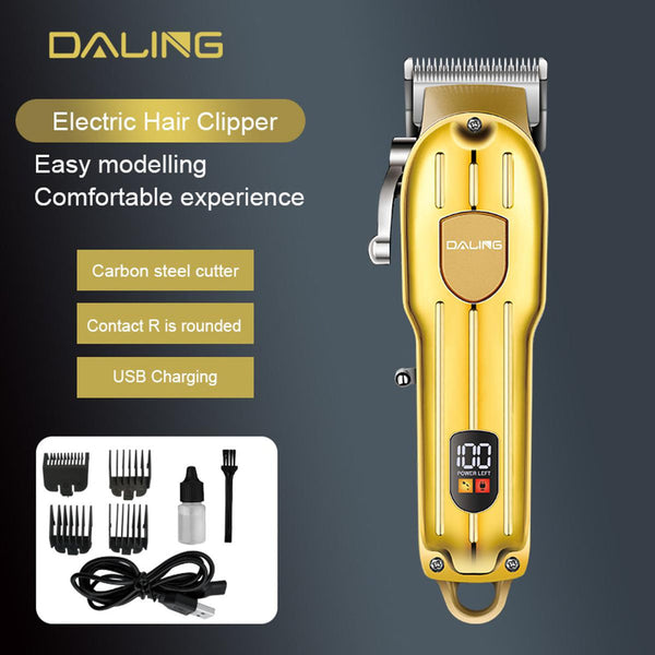 Daling Professional Electric Hair Clipper – Gold Edition