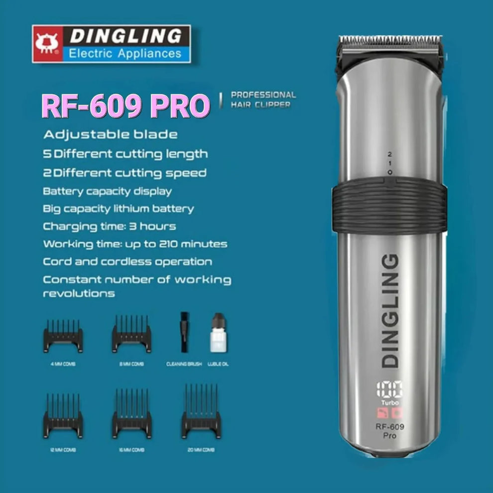 Dingling RF-609 Pro Original Digital Display Hair Trimmer