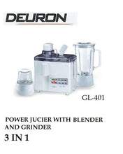 Deuron GL-401 3-in-1 Power Juicer with Blender & Grinder