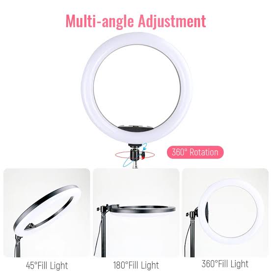 12" LED Ring Light – Adjustable Brightness & Color Modes